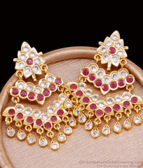 Premium Quality Big Stone Dangler Impon Bridal Jewelry For Women ER5316 Premium Quality Big Stone Dangler Impon Bridal Jewelry For Women ER5316