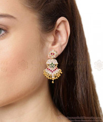 Premium Quality Impon 5 Metal Earring Gati Stone Bridal Jewelry ER5319