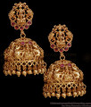 Traditional Gajalakshmi Design Anqtiue Jhumki Earring Temple Jewelry Online ER5338