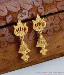 Beautiful One Gram Gold Imitation Jhumki Earring Flower Design ER5362