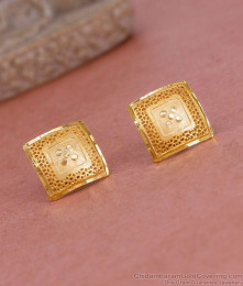 Attractiive One Gram Gold Stud Earring Without Stone ER5370