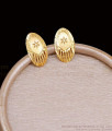 Plain Gold Plated Stud Earring Oval Shaped Design Online ER5382