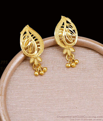 Regular Wear Plain Gold Plated Stud Earring For Women ER5383