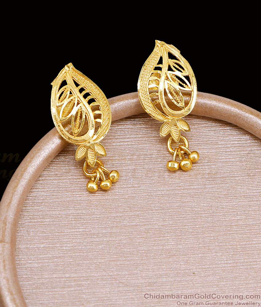 Regular Wear Plain Gold Plated Stud Earring For Women ER5383