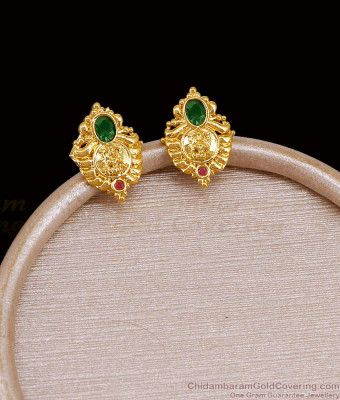 Lakshmi Design Ad Stone Gold Stud Earring For Daily Wear ER5384