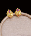 Ruby Stone Gold Imitation Lakshmi Earring At Affordable Price ER5385