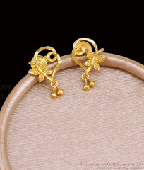 Simple Gold Design Plain Floral Stud Earring Collections ER5386