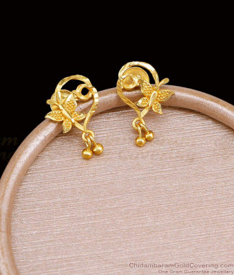 Simple Gold Design Plain Floral Stud Earring Collections ER5386