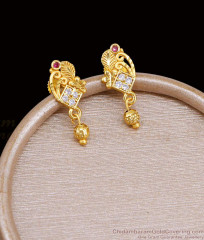 Classic Micro Gold Plated Ad Stone Earring For College Wear ER5387