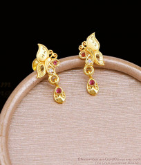 Stylish Gold Look Butterfly Earring For College Wear ER5393
