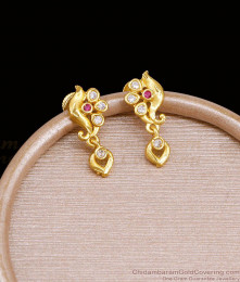 Buy Light Weight Gold Imitation Stone Earring For Regular Use ER5403