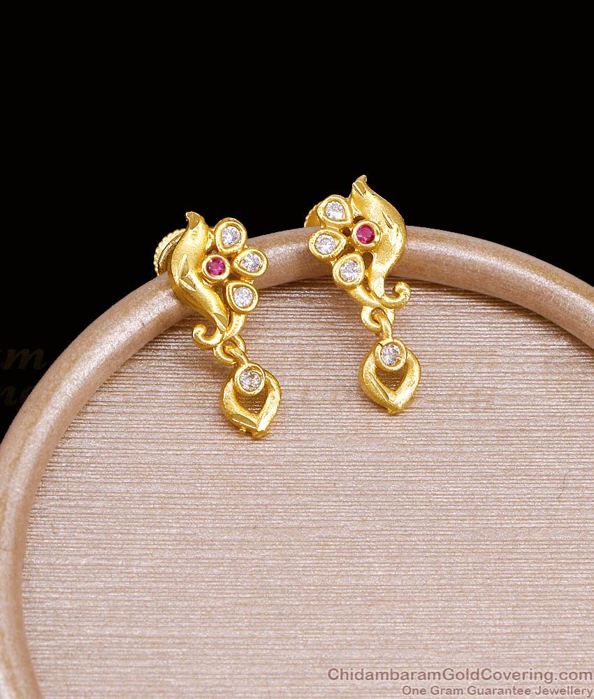 Buy Light Weight Gold Imitation Stone Earring For Regular Use ER5403 Buy Light Weight Gold Imitation Stone Earring For Regular Use ER5403