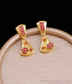 Glittering Ruby Stone Gold Imitation Earring For Wedding ER5406 Glittering Ruby Stone Gold Imitation Earring For Wedding ER5406