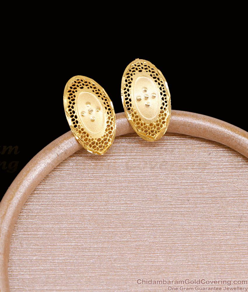 Simple Gold Design Daily Wear Stud Earring Without Stone ER5408