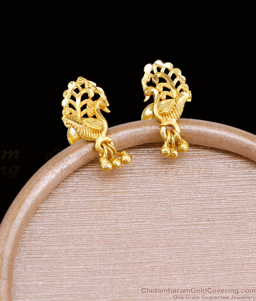 Beautiful Forming Gold Peacock Stud Earring At Affordable Price ER5410 Beautiful Forming Gold Peacock Stud Earring At Affordable Price ER5410