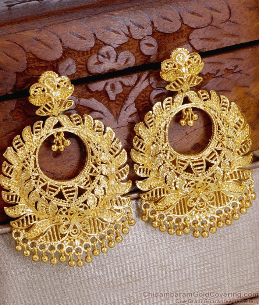 New Arrival Chandabali Design Gold Imitation Dangler Earring Online ER5414 New Arrival Chandabali Design Gold Imitation Dangler Earring Online ER5414
