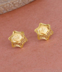 Stylish Star Design Micro Gold Plated Earring Small Stud Collections ER5416 Stylish Star Design Micro Gold Plated Earring Small Stud Collections ER5416