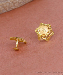 Stylish Star Design Micro Gold Plated Earring Small Stud Collections ER5416 Stylish Star Design Micro Gold Plated Earring Small Stud Collections ER5416