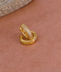 American Diamond Hoop Earring Gold Plated Jewelry Online ER5420