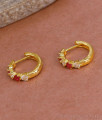 Beautiful Ruby White Ad Stone Hoop Earring Gold Imitation Jewelry ER5429 Beautiful Ruby White Ad Stone Hoop Earring Gold Imitation Jewelry ER5429