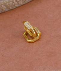 Elegant Gold Imitation White Stone Hoop Earring At Affordable Price ER5431 Elegant Gold Imitation White Stone Hoop Earring At Affordable Price ER5431