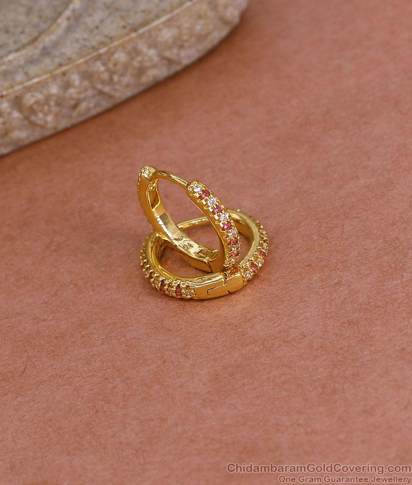 Small Gold Imitation Stone Hoop Earring For Regular Use Online ER5435 Small Gold Imitation Stone Hoop Earring For Regular Use Online ER5435
