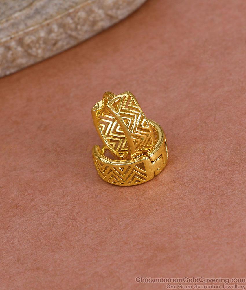 Daily Wear Micro Gold Plated Hoop Earring Without Stone ER5439