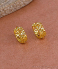 Daily Wear Micro Gold Plated Hoop Earring Without Stone ER5439 Daily Wear Micro Gold Plated Hoop Earring Without Stone ER5439