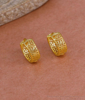 Daily Wear Micro Gold Plated Hoop Earring Without Stone ER5439