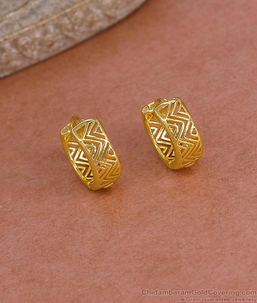 Daily Wear Micro Gold Plated Hoop Earring Without Stone ER5439