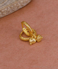 Trendy Hanging Heart Charm Gold Imitation Hoop Earring Online ER5440