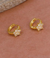 Flower Design Ad Stone 1 Gram Gold Hoop Earring Shop Online ER5443