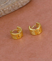 Small Size Buy Micro Gold Plated Plain Hoop Earring For Kids ER5444 Small Size Buy Micro Gold Plated Plain Hoop Earring For Kids ER5444