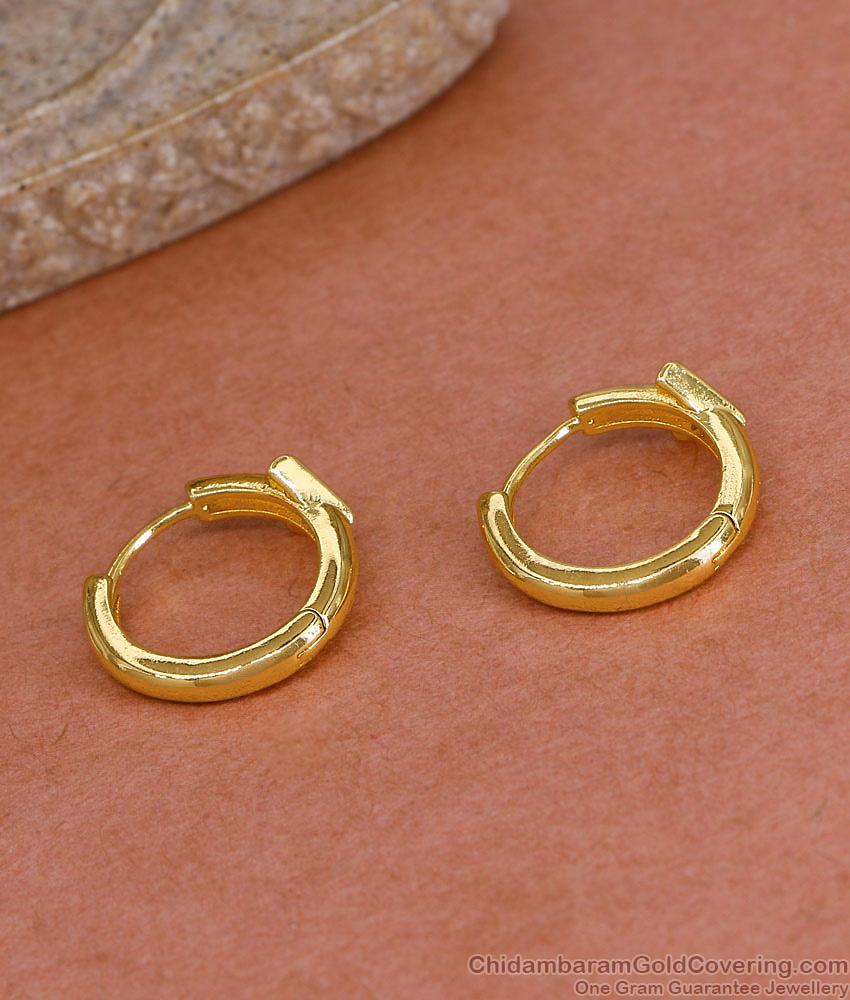 Buy Ruby Stone Micro Gold Polish Hoop Earring For Daily Wear ER5447 Buy Ruby Stone Micro Gold Polish Hoop Earring For Daily Wear ER5447
