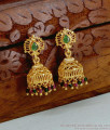 Traditional Micro Gold Plated Jhumki Earring With Hanging Stone Beads ER5449