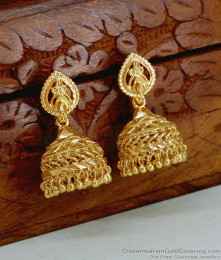 Premium Quality One Gram Gold Jhumki Earring Bridal Wear Design ER5451