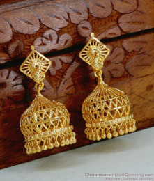 Beautiful Peacock Design Big Jhumkas Gold Imitation Earring ER5452