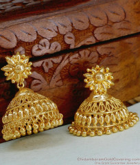 High Quality Big Gold Jhumki Umbrella Earring Design For Women Wedding ER5455