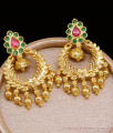 Stylish Bridal Wear Chandbali Dangler Gold Imitation Earring With Stone ER5461