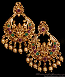 High Quality Gold Imitation Antique Earring Lakshmi Design For Wedding ER5464