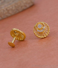 Buy Daily Wear White Stone Stud Gold Imitation Earring Online ER5467