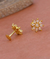 Sparkling White Stone Gold Imitation Stud Earring For Women ER5472 Sparkling White Stone Gold Imitation Stud Earring For Women ER5472