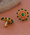 High Quality Gold Imitation Earring Green Crystal Studs For Women ER5473