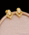 Simple Gold Design White Stone Stud Earring Collections Online ER5475 Simple Gold Design White Stone Stud Earring Collections Online ER5475