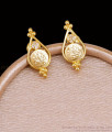 Traditional Gold Imitation Lakshmi Coin Stud Earring With Ad Stone ER5478
