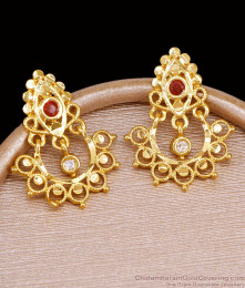 New Arrival Gold Imitation Earring Light Weight Stone Danglers ER5486