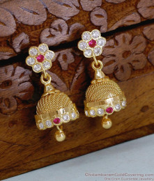 Latest 5 Metal Stone Jhumki Bridal Earring For Women Fashion ER5498