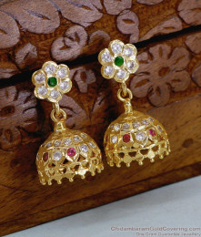 New Arrival Impon Gati Stone Jhumki Earring 5 Metal Jewelry ER5500