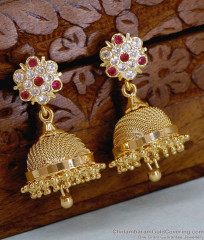 Latest Micro Gold Polish Impon Jhumki Earring Designs Online ER5501
