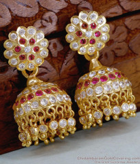 Grand Bridal Wear Impon Gold Plated Big Jhumki Earring For Women ER5512